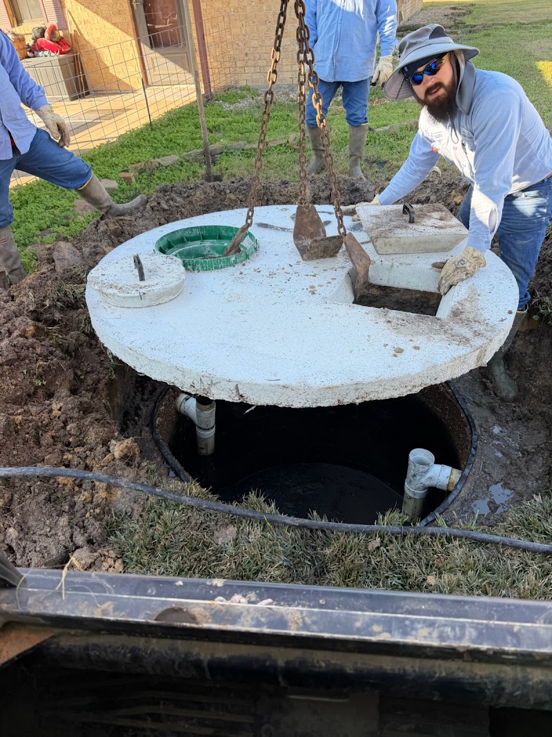 Brighteyes Septic crew at work on a residential job site